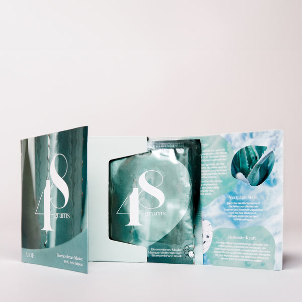 Feuchtigkeitsmasken-Set für Ihr Gesicht und Dekollete - mit  Biomembran-Technologie – 48grams bio cosmetics GmbH